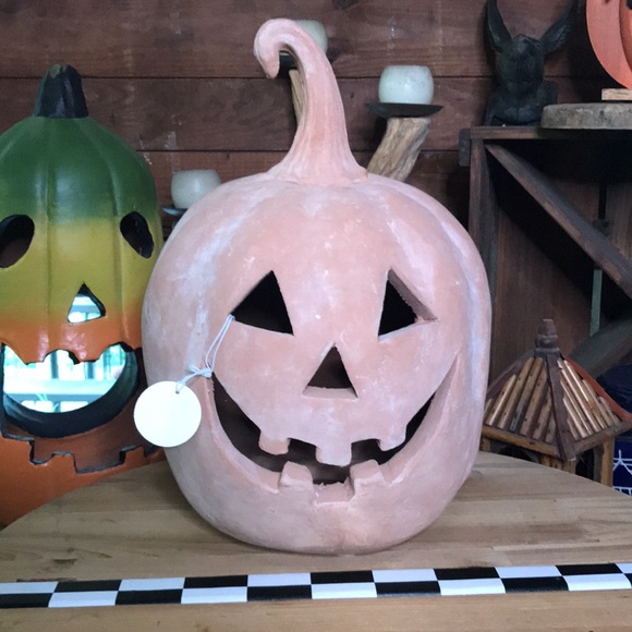 Pottery Barn Spooky and Cute Handmade Terracotta Jack O' Lantern Large P… - Picture 12 of 17